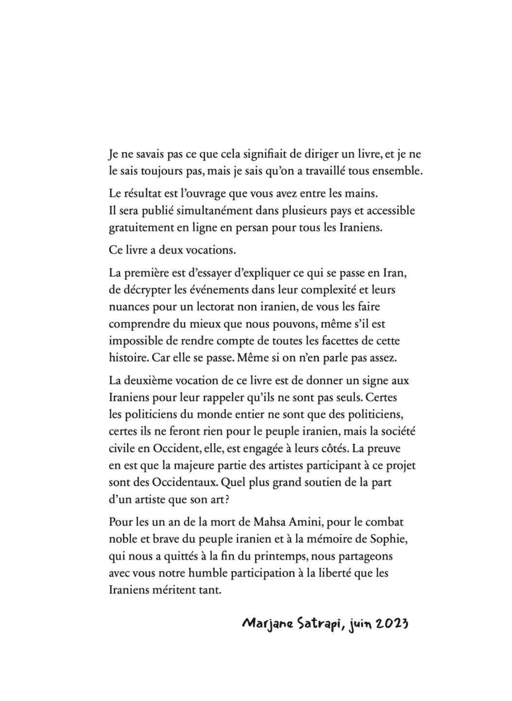 Femme Vie Liberté Marjane Satrapi